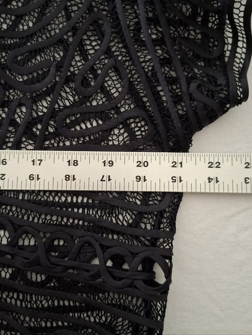 Vintage Sophie Chang Studio 100% Silk Soutache Mesh Bolero/Shrug Black XL - Picture 6 of 7